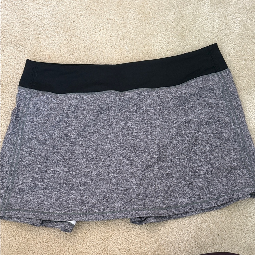 Lululemon Gray and Black Athletic Skirt